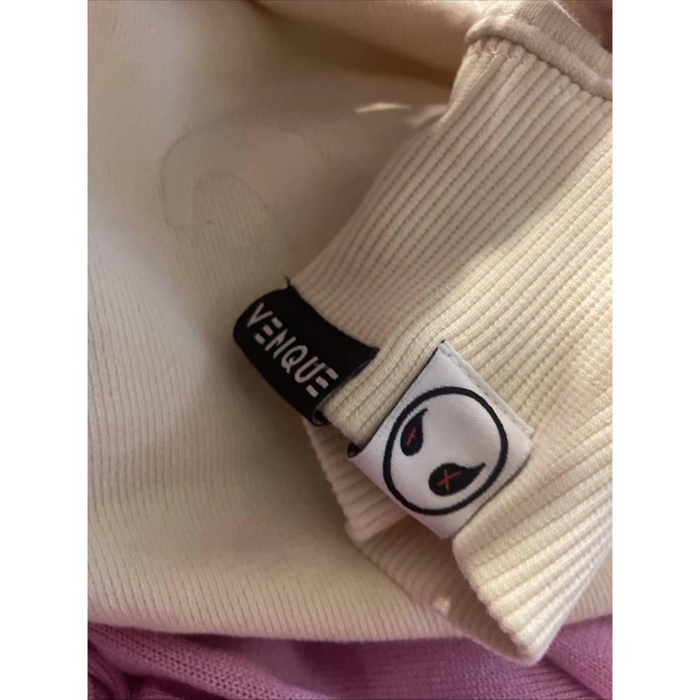 Venque 99% Normal 1% Amoo Hoodie Sweatshirt Men's Small Embroidered Cream - Picture 8 of 8